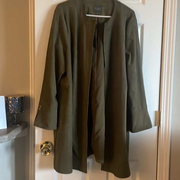 Olive Suede jacket by The Limited, Size 20W - Picture 3 of 7